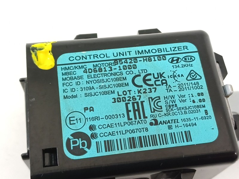 Recambio de modulo electronico para kia stonic (ybcuv) referencia OEM IAM 95420H8100  