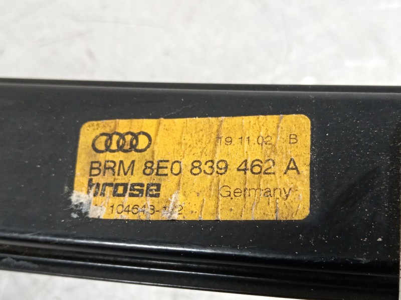 Recambio de elevalunas trasero derecho para audi a4 berlina (8e) 1.9 tdi (96kw) referencia OEM IAM 8E0839462A 8E0959802A 