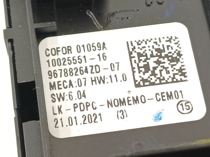 Recambio de mando elevalunas delantero izquierdo para citroën c4 iii (ba_, bb_, bc_) 1.2 puretech 130 (bahnsa, bahnsb) referenci