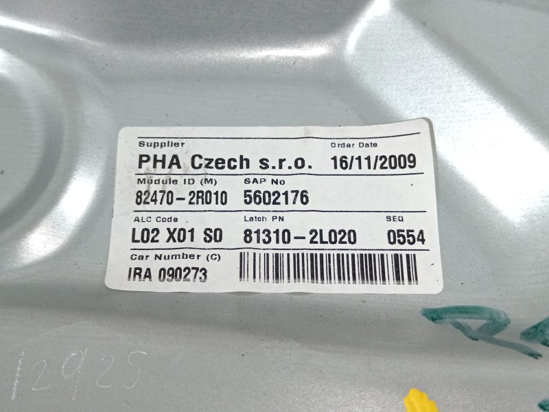 Recambio de elevalunas delantero izquierdo para hyundai i30 classic referencia OEM IAM 824702R010  