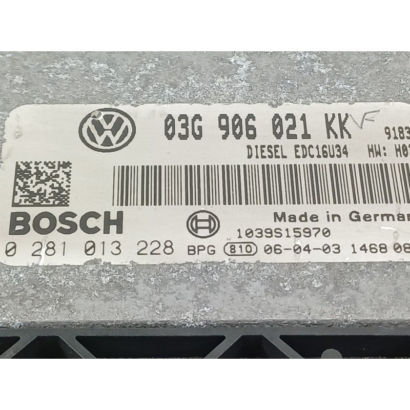 Recambio de centralita motor uce para volkswagen golf v (1k1) 2.0 tdi referencia OEM IAM 03G906021KK  0281013228