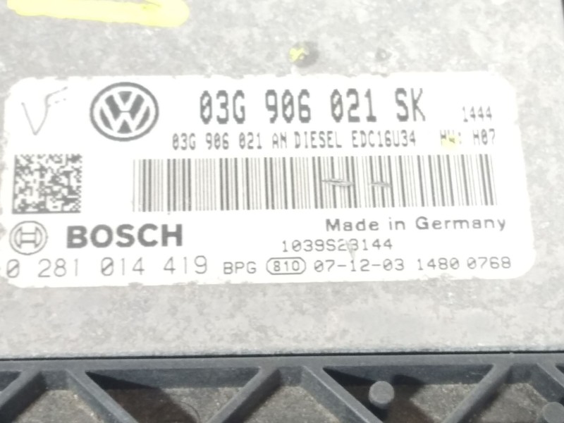 Recambio de centralita motor uce para seat altea (5p1) 1.9 tdi referencia OEM IAM 03G906021SK  0281014419
