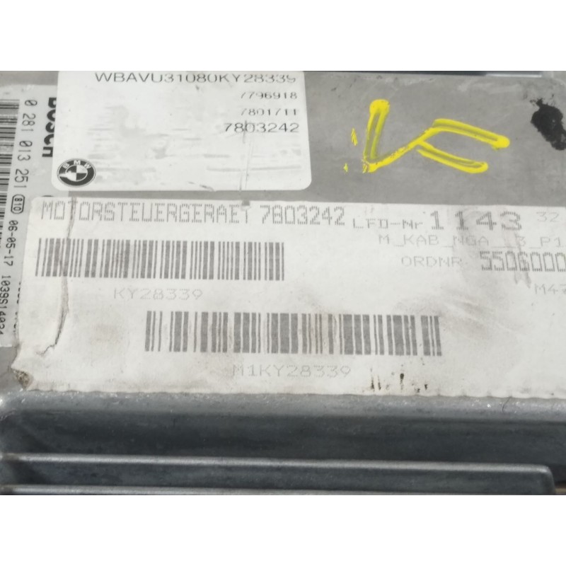 Recambio de centralita motor uce para bmw 3 touring (e91) 320 d referencia OEM IAM 13617801711 281013251 DDE7801711
