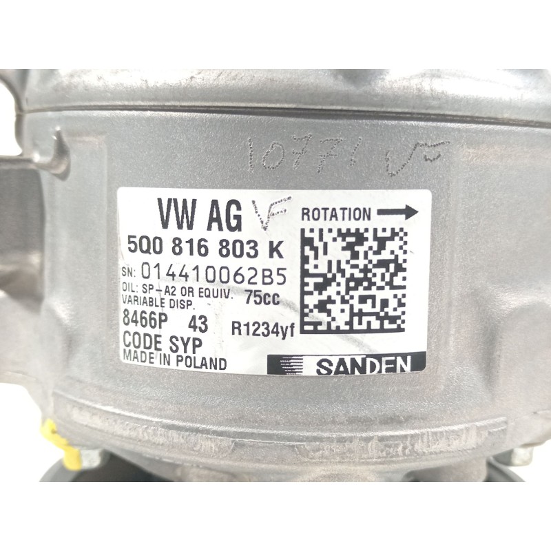 Recambio de compresor aire acondicionado para seat ibiza (kj1) referencia OEM IAM 5Q0816803K  