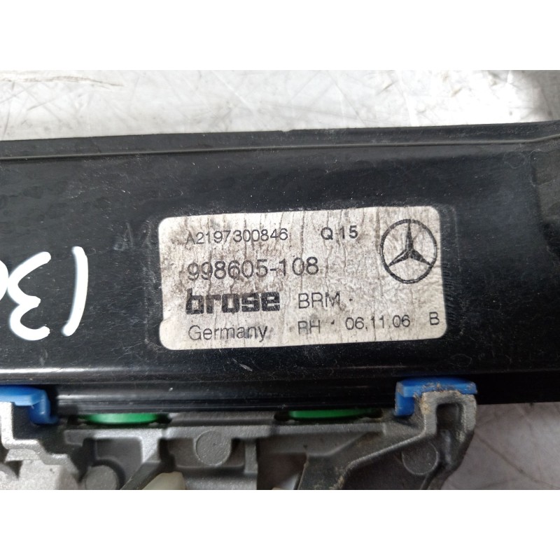 Recambio de elevalunas trasero derecho para mercedes-benz clase cls (w219) 320 cdi (219.322) referencia OEM IAM A2197300846  