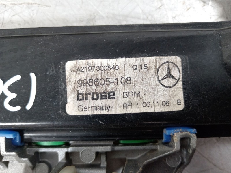 Recambio de elevalunas trasero derecho para mercedes-benz clase cls (w219) 320 cdi (219.322) referencia OEM IAM A2197300846  