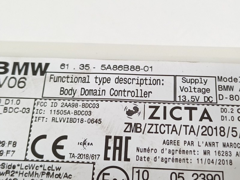 Recambio de caja reles / fusibles para bmw 4 coupé (g22, g82) m4 competition m xdrive referencia OEM IAM 61355A86B88  