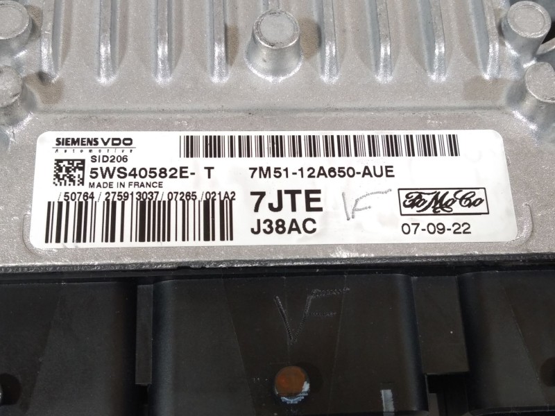 Recambio de centralita motor uce para ford c-max (cb3) ghia referencia OEM IAM 7M5112A650AUE 5WS40582ET SID206