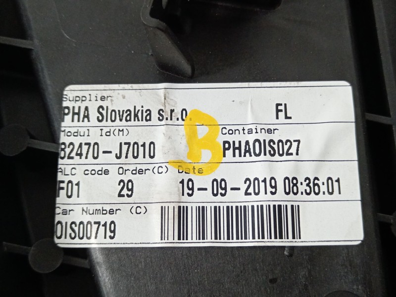 Recambio de elevalunas delantero izquierdo para kia xceed m6ah11 referencia OEM IAM 82470J7010 9450000100 