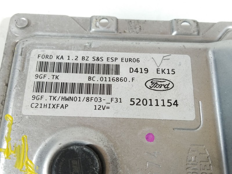 Recambio de centralita motor uce para ford ka (ru8) 1.2 referencia OEM IAM D419EK15  52011154