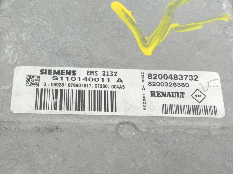 Recambio de centralita motor uce para dacia logan ambiance referencia OEM IAM 8200483732 S110140011 8200326380