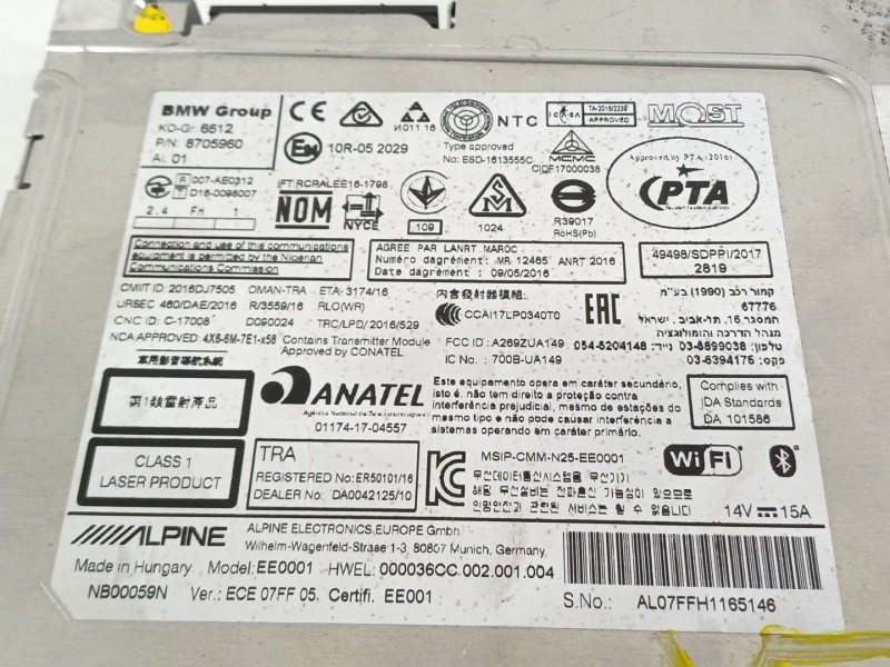 Recambio de sistema navegacion gps para bmw serie 3 touring (f31) 320d referencia OEM IAM 65128705960  
