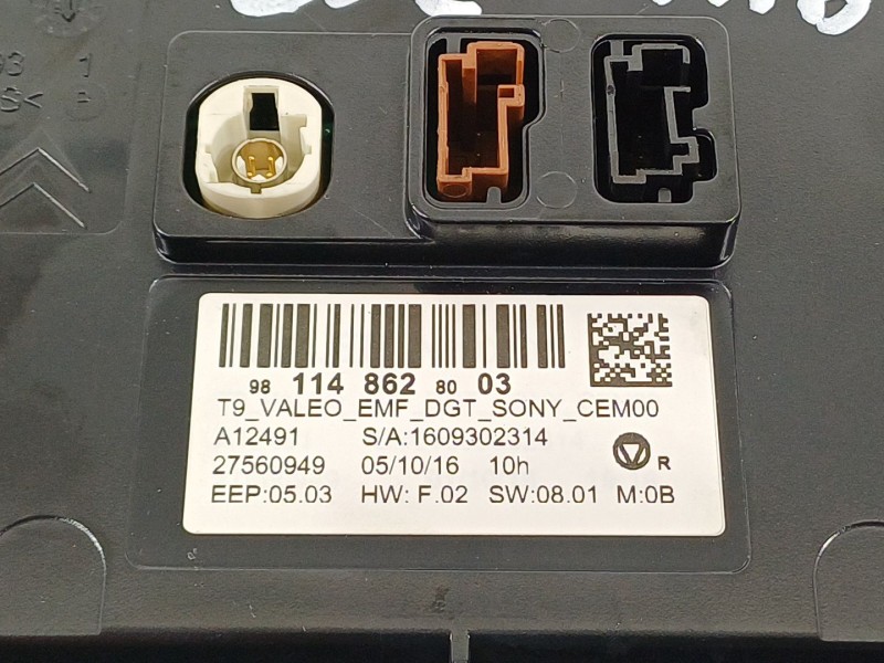 Recambio de pantalla multifuncion para peugeot 308 sw access referencia OEM IAM 9811486280  