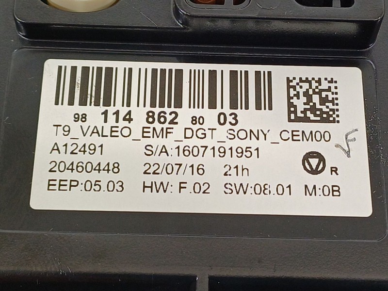 Recambio de pantalla multifuncion para peugeot 308 business line referencia OEM IAM 9811486280  