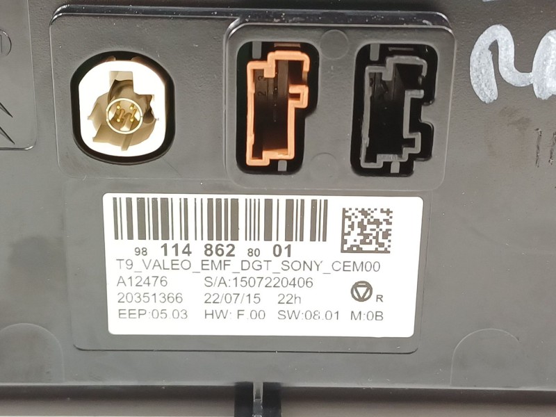 Recambio de pantalla multifuncion para peugeot 308 style referencia OEM IAM 9811486280  