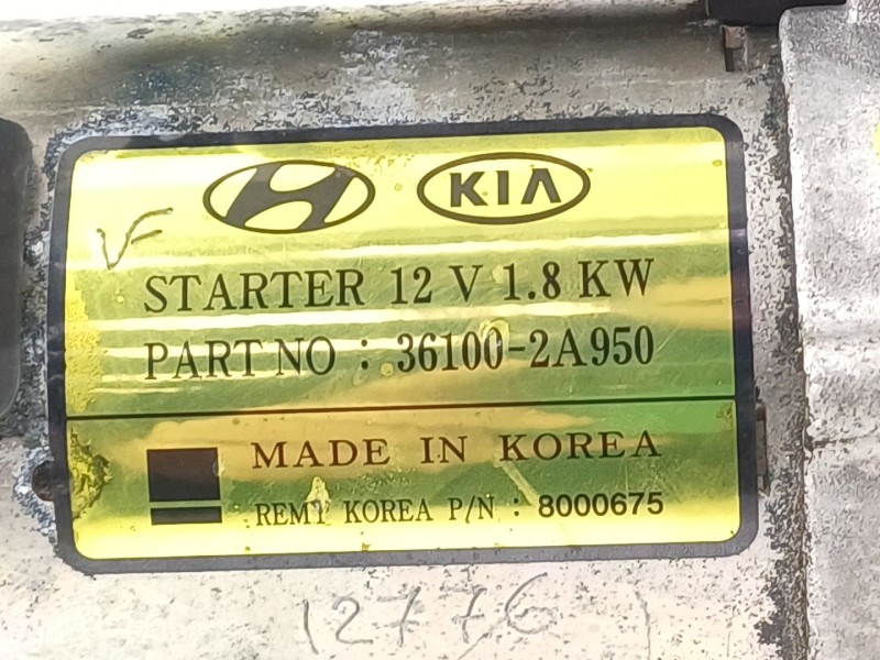 Recambio de motor arranque para hyundai tucson essence bluedrive 2wd referencia OEM IAM 361002A950  