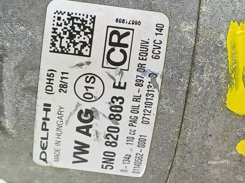 Recambio de compresor aire acondicionado para seat leon (1p1) 1.9 tdi referencia OEM IAM 5N0820803E  