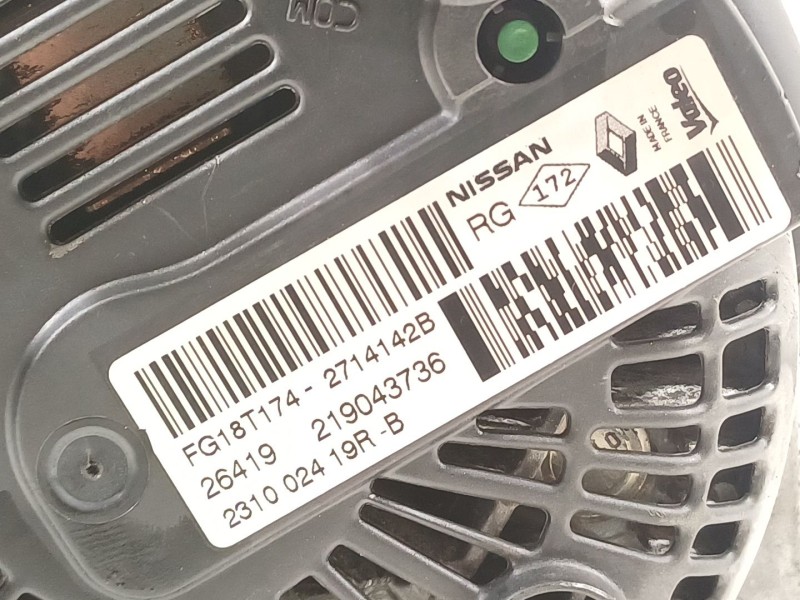 Recambio de alternador para nissan qashqai (j11) 1.5 turbodiesel cat referencia OEM IAM 231002419R  