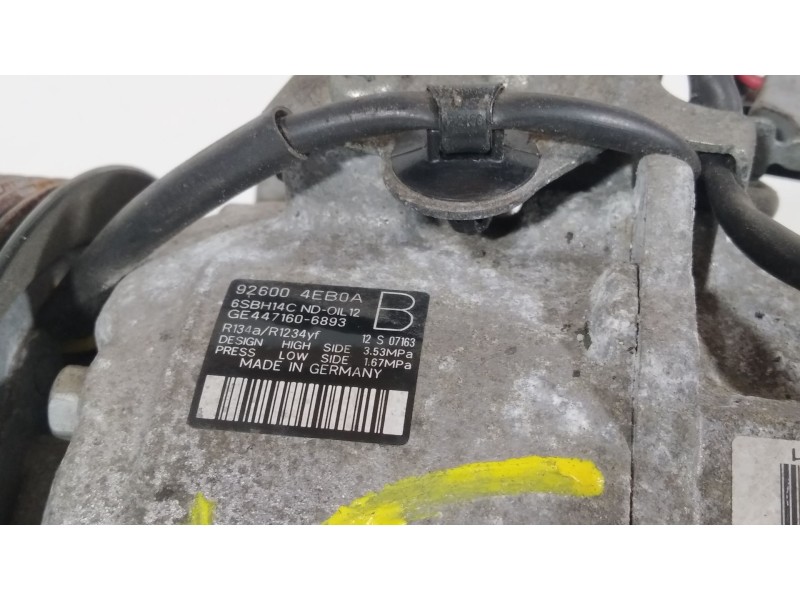 Recambio de compresor aire acondicionado para nissan qashqai (j11) acenta referencia OEM IAM 926004EB0A 4471606893 