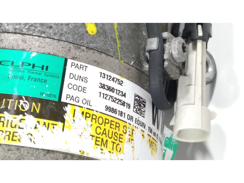 Recambio de compresor aire acondicionado para opel astra gtc cosmo referencia OEM IAM 13124752  