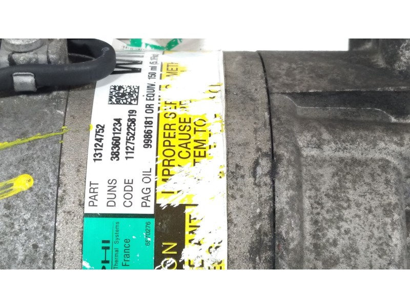 Recambio de compresor aire acondicionado para opel astra gtc cosmo referencia OEM IAM 13124752  