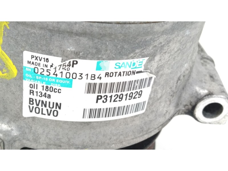 Recambio de compresor aire acondicionado para volvo c30 1.6 d drive kinetic referencia OEM IAM 31291929   Recambio de compresor aire acondicionado para volvo c30 1.6 d drive kinetic referencia OEM IAM 31291929