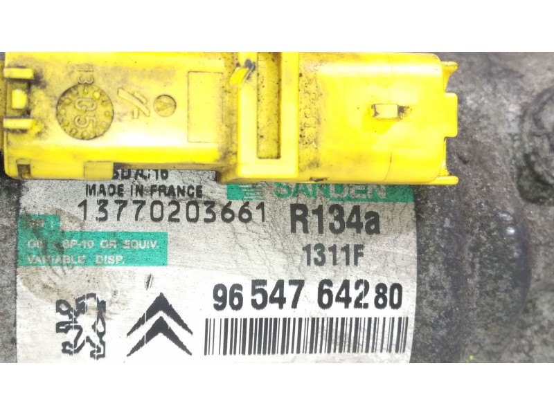 Recambio de compresor aire acondicionado para peugeot 407 st sport referencia OEM IAM 9654764280  