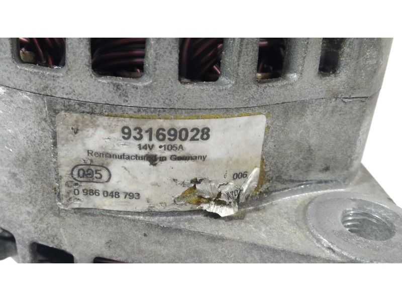 Recambio de alternador para opel astra h (a04) 1.9 cdti (l48) referencia OEM IAM 93169028  
