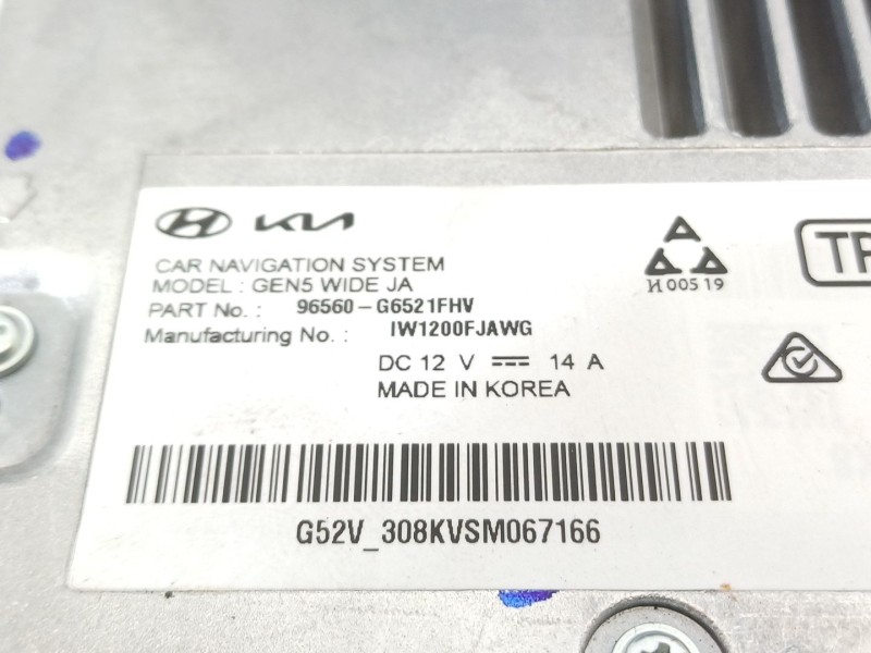 Recambio de sistema navegacion gps para kia picanto referencia OEM IAM 96560G6521FHV  