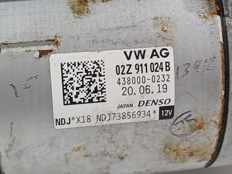 Recambio de motor arranque para skoda scala (nw1) 1.6 tdi referencia OEM IAM 02Z911024B  4380000232