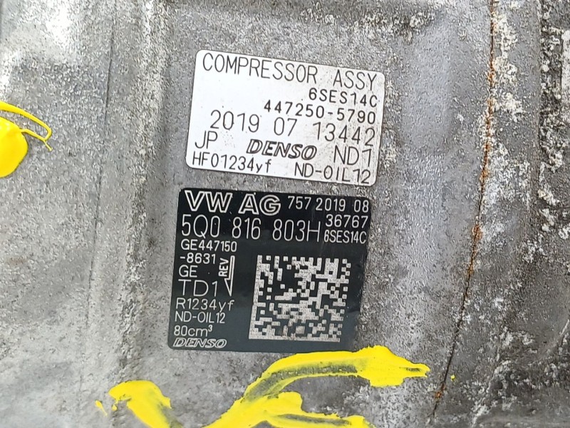 Recambio de compresor aire acondicionado para skoda scala (nw1) 1.6 tdi referencia OEM IAM 5Q0816803H  757201908