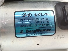Recambio de motor arranque para kia picanto referencia OEM IAM 3610007100   2