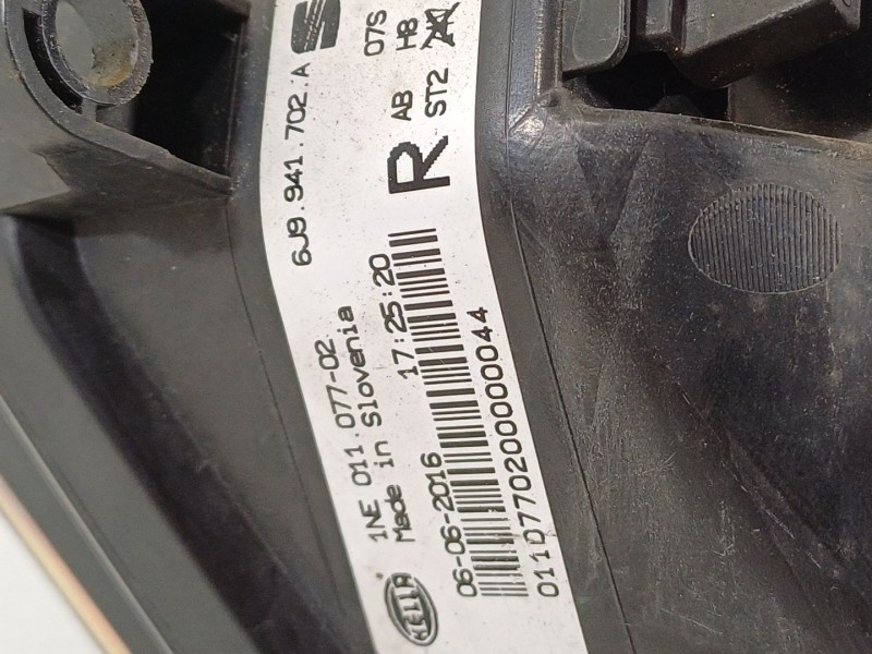 Recambio de faro antiniebla derecho para seat ibiza iv (6j5, 6p1) 1.2 tsi referencia OEM IAM 6J9941702A  