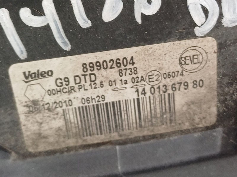 Recambio de faro derecho para peugeot expert tepee (vf3x_) 2.0 hdi 120 referencia OEM IAM 1401367980  89902604