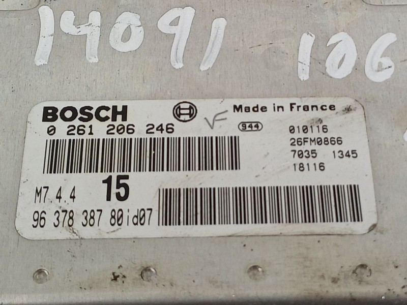 Recambio de centralita motor uce para peugeot 106 i (1a, 1c) 1.1 referencia OEM IAM 9637838780  