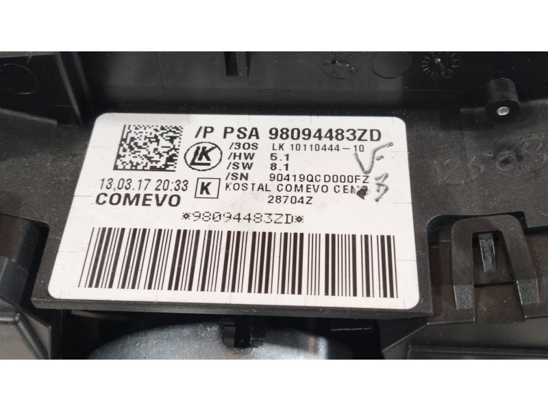 Recambio de mando luces para citroën c3 live referencia OEM IAM 98094483ZD  