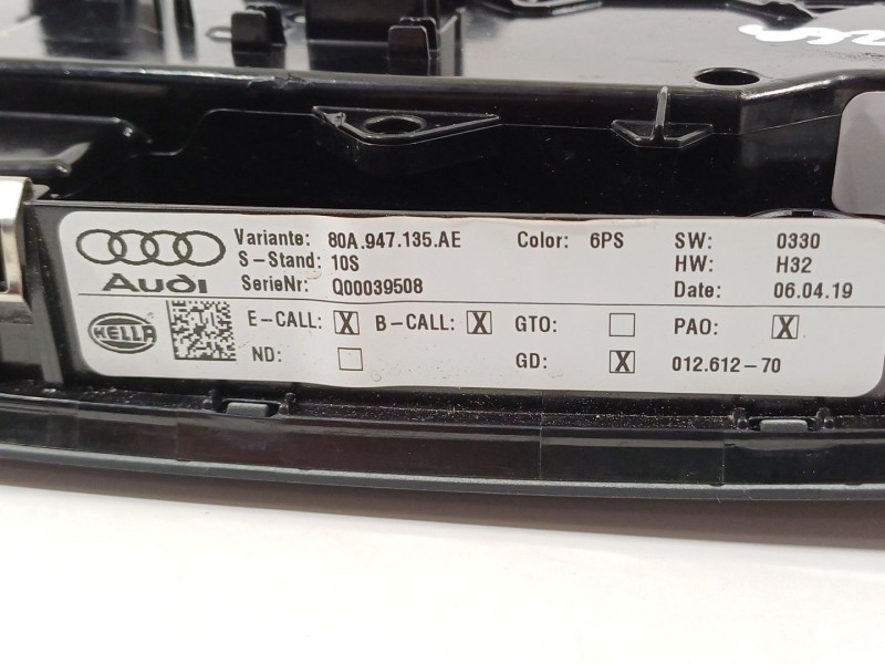 Recambio de luz interior para audi q5 (fyb, fyg) 35 tdi quattro referencia OEM IAM 80A947135AE  4M0959613B