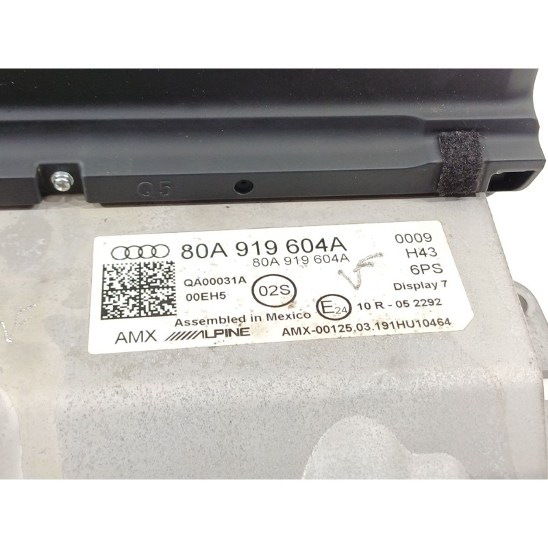 Recambio de pantalla multifuncion para audi q5 (fyb, fyg) 35 tdi quattro referencia OEM IAM 80A919604A  80A919604A