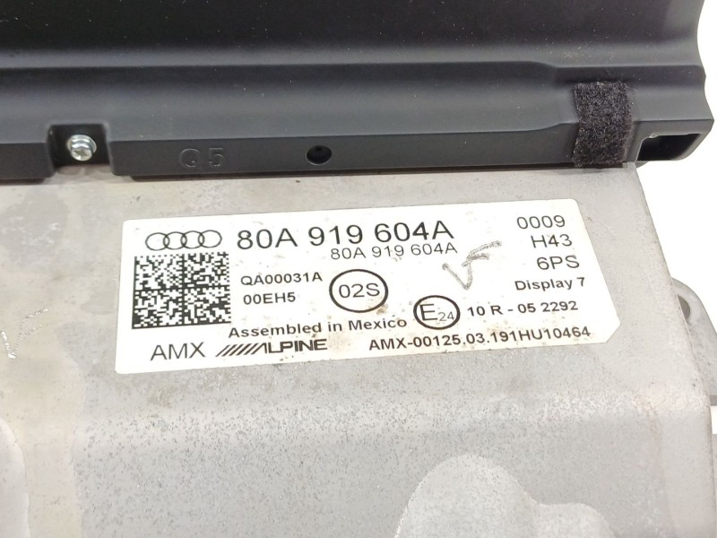 Recambio de pantalla multifuncion para audi q5 (fyb, fyg) 35 tdi quattro referencia OEM IAM 80A919604A  80A919604A
