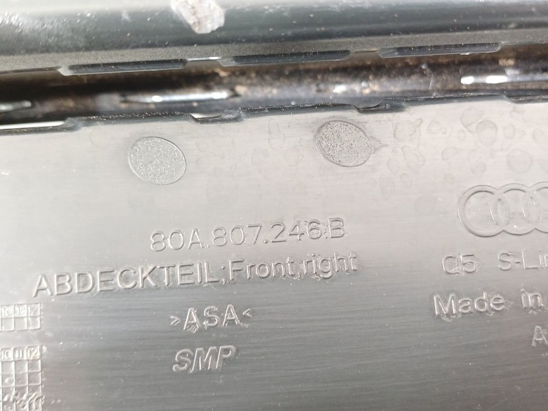 Recambio de rejilla paragolpes derecha para audi q5 (fyb, fyg) 35 tdi quattro referencia OEM IAM 80A807246B  80A807680H