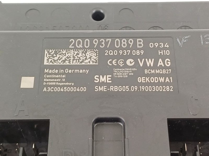 Recambio de modulo electronico para skoda scala (nw1) 1.6 tdi referencia OEM IAM 2Q0937089B  2Q0937089