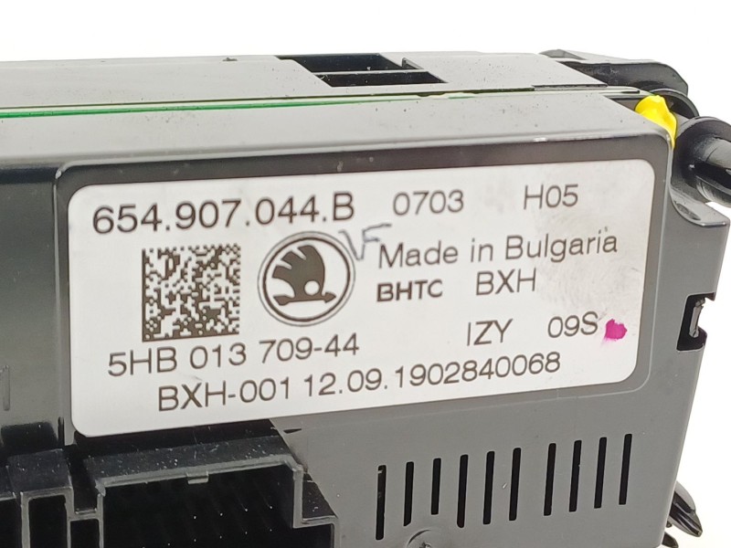 Recambio de mando climatizador para skoda scala (nw1) 1.6 tdi referencia OEM IAM 654907044B  