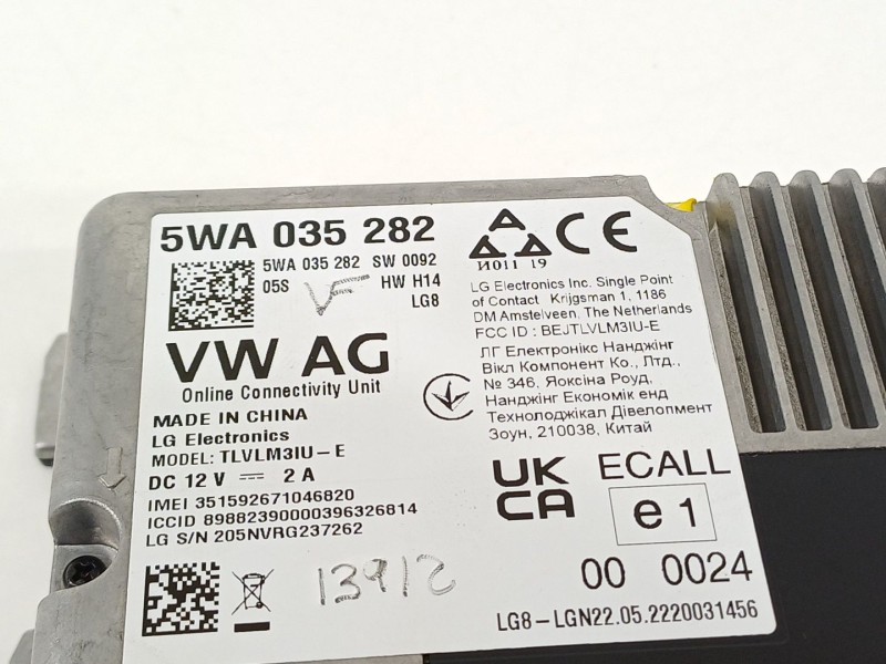Recambio de modulo electronico para skoda scala (nw1) 1.6 tdi referencia OEM IAM 5WA035282  