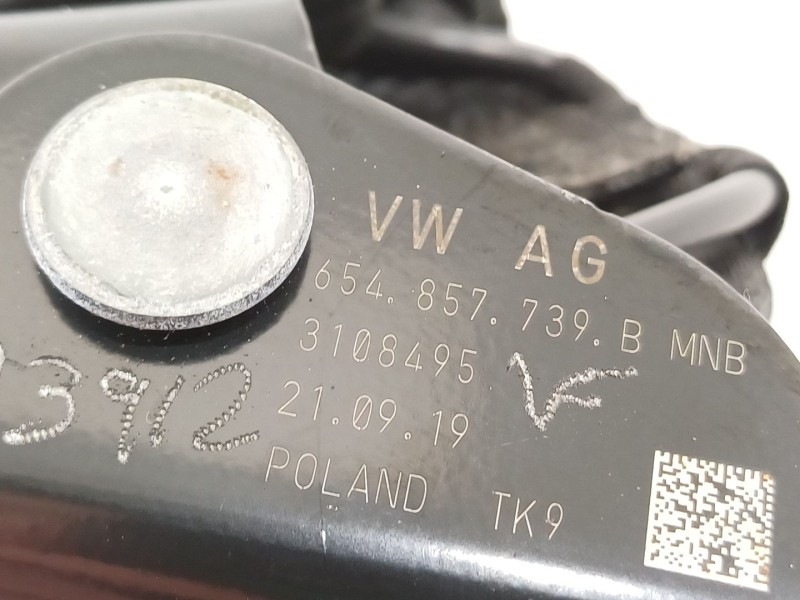 Recambio de enganche cinturon trasero izquierdo para skoda scala (nw1) 1.6 tdi referencia OEM IAM 654857739B  