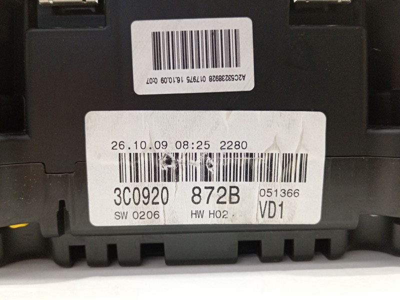 Recambio de cuadro instrumentos para volkswagen passat berlina (3c2) advance referencia OEM IAM 3C0920872B  