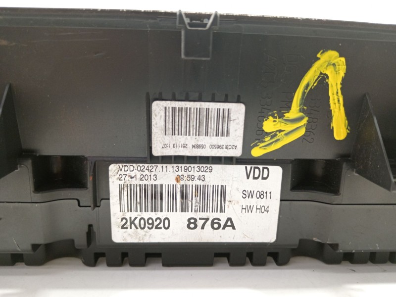 Recambio de cuadro instrumentos para volkswagen caddy ka/kb (2c) comfortline bluemotion referencia OEM IAM 2K0920876A  