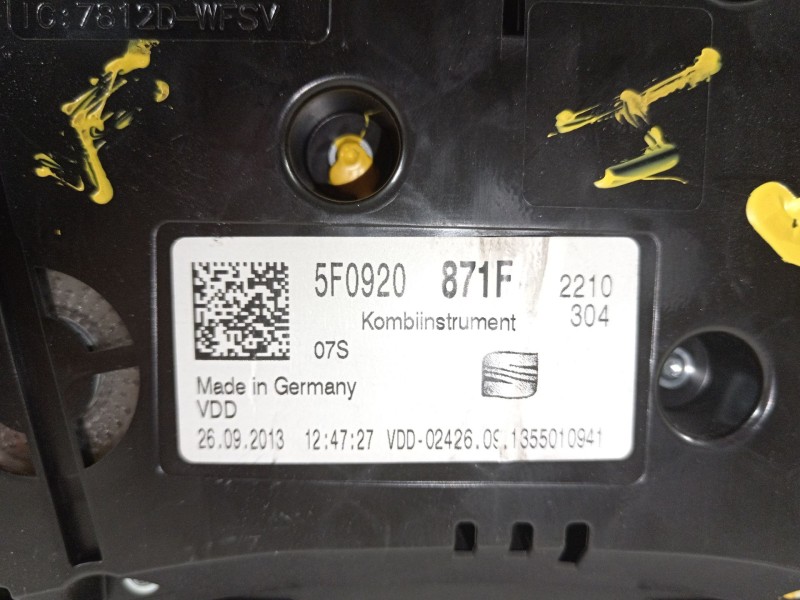 Recambio de cuadro instrumentos para seat leon (5f1) cupra 280 referencia OEM IAM 5F0920871F  