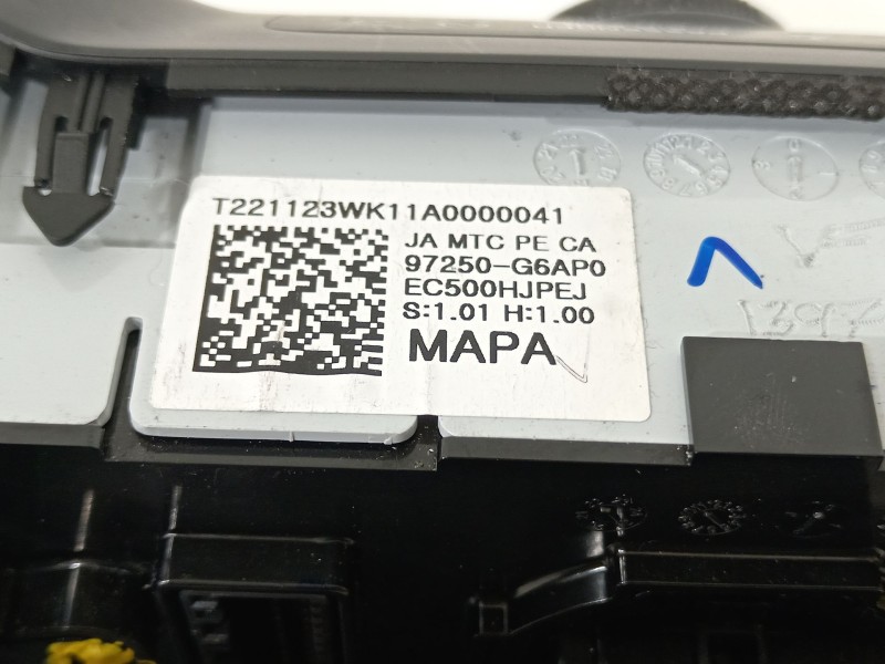 Recambio de mando calefaccion / aire acondicionado para kia picanto iii (ja) 1.0 lpg referencia OEM IAM 97250G6AP0  