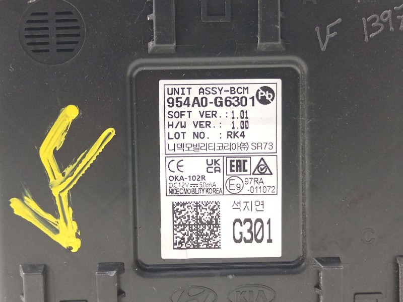 Recambio de modulo electronico para kia picanto iii (ja) 1.0 lpg referencia OEM IAM 954A0G6301  