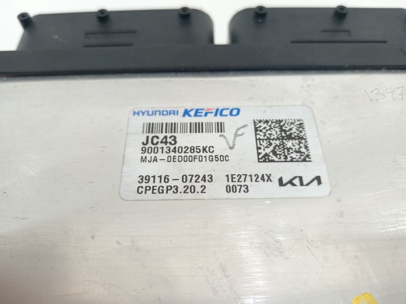 Recambio de centralita motor uce para kia picanto iii (ja) 1.0 lpg referencia OEM IAM 3911607243  